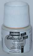 Setacolor Opaque - 44 bílá perleť metalická