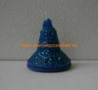 Svíčka - zvonek vánoční modrý