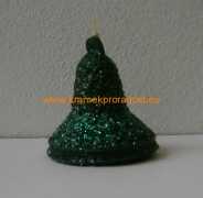 Svíčka - zvonek vánoční zelený